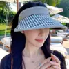 Sombrilla Protector Solar Sombrero de Sol de Ala Ancha Nuevo para Mujer Sombrero de Paja de Alto Grado Casual Protector UV de Ala Ancha