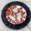 Contas Naturais Torcidas, Acessórios Vermelhos, Pulseiras e Colares Tecidos Artesanais DIY