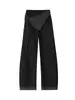 Calça de trabalho xadrez patchwork estilo americano de perna larga para homens, novo design de outono 2026, calça longa casual oversized