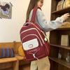 Mochila Estilo Universitario Ins Coreano y Japonés Color de Contraste Linda Estudiantes de Secundaria Grado 3 a 6 Ruiying Clase Pequeña Fresca Femenina