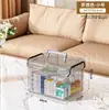 Caja de Almacenamiento Portátil de Plástico Transparente de Gran Capacidad para Hogar, Dormitorio, Escritorio, Snacks, Juguetes y Artículos Varios