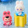 Figuras de brinquedo criativas e da moda: San Xiaomao Coelho Transformável Figura Fofa Caixa Surpresa Desenho Animado Ornamento de Mesa Presente de Aniversário Atacado