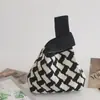 Bolsa de Tricô, Bolsa de Mão, Bolsa Saco, Bolsa de Ombro, Bolsa Feminina de Palha, Bolsa Feminina, Bolsa Colete, Bolsa Simples para Presente, Color-Blocking