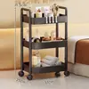 Carrito Pequeño Estante de Almacenamiento, Gabinete de Almacenamiento Belleza por Capas para Salón, Organizador Móvil para Artículos de Tocador, Estante para Colocar Productos de Cuidado de la Piel