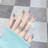 Lago Azul Nail Art Em Forma De Diamante Lágrimas De Sereia Azul Gelo Plano Em Forma De Diamante Fundo Dourado Nail Art Enfeites De Diamante