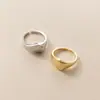 Anillo liso de plata de ley s925 Shenzhen plateado para mujer, simple, moderno, con temperamento, lujo ligero, de alta gama, anillo de cola, anillo de comida, anillo abierto