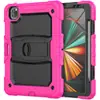 Para iPad Air4 10.9 funda de tableta con correa de silicona de color contrastante iPad Pro2021 soporte carcasa de PC resistente a caídas