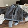 Grande Promoção Não Reembolsável e Não Trocável [Encomende com Racionalidade] Inverno Casaco de Lã de Cordeiro para Meninas + Suéter com Capuz Estrela de Cinco Pontas