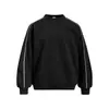 Sudadera con Capucha Redonda Holgada para Hombre Marca de Moda Estilo Americano Bloque de Color Costura Sudadera de Manga Larga Casual Deportiva Versátil para Primavera y Otoño