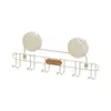 Huazhen Rack de Armazenamento de Ferro-Madeira Pendurado de Múltiplas Camadas para Chão Sem Furos Porta-Papel Toalha Banheiro Rack de Armazenamento para Banheiro