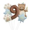 Nuevo Globo de Película de Aluminio de Pastel Mágico de Oso Set Número 32 pulgadas Garra de Oso Fiesta de Cumpleaños Infantil Accesorios para Fotos