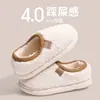 Chinelos de Algodão com Calcanhar Coberto para Mulheres Inverno Roupa Externa 2025 Novo Casa Interior à Prova de Vento Antiderrapante Sapatos de Algodão Grossos Quentes para Homens