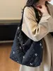 Bolsa de Gran Capacidad para Hilo de Bordado de Diamantes 2025 Nueva Versátil para Viajes Diarios Bolso de Hombro Cruzado para Mujer Bolso de Algodón Bolso Tote