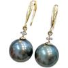 Accesorios de perlas para hacer uno mismo, pendientes de plata S925, soporte vacío, gancho de oreja de plata simple de moda con cuenta redonda de 8-12 mm 21317