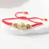 Pulsera trenzada Círculo Qiankun, estilo Nudo Chino, Símbolo de Manzana y Deseo, Fragmentos de Plata, 0 kg Atracciones Turísticas, Fabricante Transfronterizo, Venta al por Mayor de Joyería