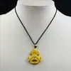 Colgante Hueco de Imitación Oro Buda Maitreya y Guanyin, Colgante de Cabeza de Buda Chapado en Oro Unisex para Puestos de Mercado Nocturno y Ferias de Templos