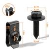 Tornillo Universal de 6 mm para Matrícula de Coche Placa de Hierro Tornillo Autorroscante Base de Fijación Clip en Forma de U Clip Metálico para Guardabarros