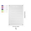 TYU051 Pizarra magnética tridimensional transparente de acrílico para planificar la semana, notas, mensajes, pegatinas borrables para refrigerador