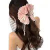 Pinza de Tiburón para Cabello con Lazo de Cinta Encaje Coreano Falda Dulce Pinza para Cabello de Tiburón Nicho Versátil Accesorios para el Cabello Nuevo Estilo