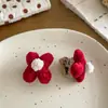 Acessórios de Cabelo Elegantes para Meninas com Estampa Xadrez Floral Vermelho Presilhas Versáteis Scrunchies Listrados de Alta Qualidade Elásticos de Cabelo Grampos de Cabelo