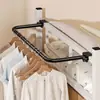 Cabide de pendurar para camas de dormitório estudantil, para pendurar roupas na cabeceira e nos pés de beliches, prateleira de armazenamento e varal para roupas