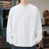 Sudadera Casual de Color Sólido con Cuello Alto para Hombre 2026 Nuevo Otoño Pulóver Holgado Manga Larga Camiseta Base Superior