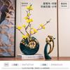 Decoração criativa de armário de vinho nórdico Decoração de cisne Jinyu Armário de corredor de cerâmica de alta qualidade Decoração de luxo leve moderna para casa