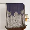 Xale Personalizado com Franjas Estilo Étnico para Mulheres, Xale Quente para Ambientes com Ar Condicionado e Escritórios, Lenço Criativo com Padrão de Palácio, Moderno