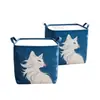 Cesta de almacenamiento para coche de gato blanco estilo hada de nuevo diseño, impermeable y plegable, para organizar artículos en el maletero, cesta de almacenamiento plegable