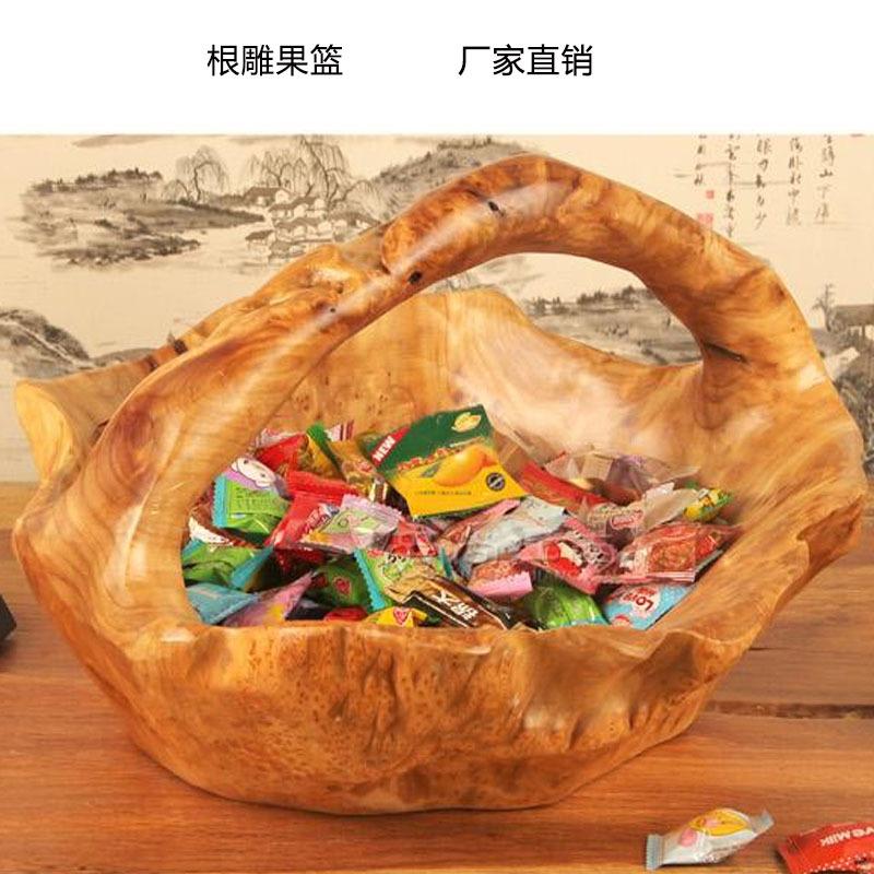 根雕果篮