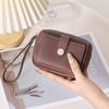 Cartera Nueva para Mujer, Diseño Fresco y Sencillo, Cierre de Cremallera y Broche, Billetera para Monedas Estudiantil, Multifuncional, Bolsa de Almacenamiento Duradera, En Stock