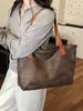 Bolso Tote Retro de Moda Otoño 2026 para Mujer, Bolso de Hombro de Gran Capacidad para el Trabajo, Bolso de Mano de Color Sólido de Alto Valor