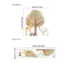 Pegatinas de Pared Transfronterizas de Elefante y Jirafa de Dibujos Animados bajo el Árbol, Autoadhesivas de PVC para Paredes de Fondo de Dormitorio y Habitación Infantil