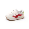 Zapatos de Caminar Mágicos de Velcro para Niñas de Primavera y Otoño, Zapatos Casuales Antideslizantes de Suela Suave para Niños, Tenis Casuales Versátiles, Zapatos Blancos
