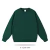 Sudadera de cuello redondo de forro polar engrosado de 350 g, corte holgado y cálida, color liso, unisex, personalizable con impresión de logotipo