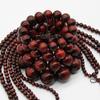 Pulseira de contas de pau-rosa preto e amarelo de folha grande, sândalo vermelho africano, 108 contas, Joias Artesanato, pulseira de madeira Putian