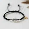 Chalcedony Ping An Xile hebilla Ping An pulsera de la suerte tejida simple para parejas novios hombres y mujeres un par de regalo