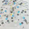 Lentejuelas de pentagrama caladas de colores para decoración de uñas, estrellas láser brillantes en varios tamaños, materiales de glitter para uñas DIY
