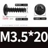 Tornillo Autorroscante M2M3M4M5 Negro Hierro TB Cabeza Plana Grande Cola Plana Cabeza Paraguas Cabeza Champiñón Cola de Corte TT Cola Fresada Tornillo
