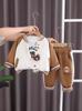 Traje de otoño para niños 2024 nuevo, 1-2-3 años, 5 niños, bebé, guapo, primavera y otoño, uniforme de béisbol, conjunto de tres piezas