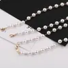 Corrente de Pérolas com Pingente de Lagosta Duplo Exquisito 8mm Chaveiro DIY Feito à Mão Materiais e Acessórios para Joias