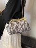 Diseño Nicho Transfronterizo Bolso de Cadena de Moda Combinable para Mujer 2024 Nuevo Estilo Elegante Bolso Bandolera de Hombro Bolso Dorado de Boca