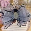 Bosiya Mismo Estilo Accesorios para el Cabello Mariposa Gemela Malla Pinza de Agarre de Doble Cara Estilo Coreano Estilo Perezoso Pinza de Agarre de Flor Pinza para la Parte Posterior de la Cabeza