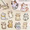 Parche Bordado de Gato Lindo de Dibujos Animados Autoadhesivo DIY Accesorios para Fundas de Teléfono Venta Directa de Fábrica Parche Applique