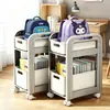 Estante de almacenamiento para mochilas de estudiantes en el aula, carrito de snacks móvil para el hogar, estante de almacenamiento multifuncional para debajo del escritorio de la oficina