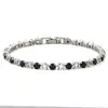 Conjunto de Pulseira Quente Transfronteiriça Zircônia Branca Tênis Pulseira de Puxar Fileiras Simples Diamante Fileiras Duplas Diamante Enfeites de Mão Atacado de Fábrica