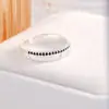 Anel Aberto Popular de Renda Dupla na Borda, Simples e Estiloso, High-End, Brilhante, Requintado, Joia de Anel Ajustável de Nicho