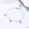 Pulseira de Prata Esterlina 925 Estilo Coreano Gato Fofo Pata de Gato Zircônia para Meninas Acessório Pequeno Exquisito Design de Nicho Pulseira de Coração