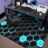 Alfombra para Sala de E-Sports, Piso para Silla Giratoria de Computadora, Alfombrilla Protectora y Aislante de Sonido para Piso, Resistente a Manchas y Fácil de Mantener, Alfombrilla Antideslizante para Recámara Fresca