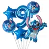Set de Globos de Lilo y Stitch Estilo Dibujo Animado Transfronterizo Juguetes para Niños Decoración de Fiesta de Cumpleaños